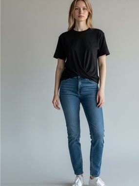 Women’s Gap Black Short Sleeved Knit Sweater With Twist Front Design Size Xs